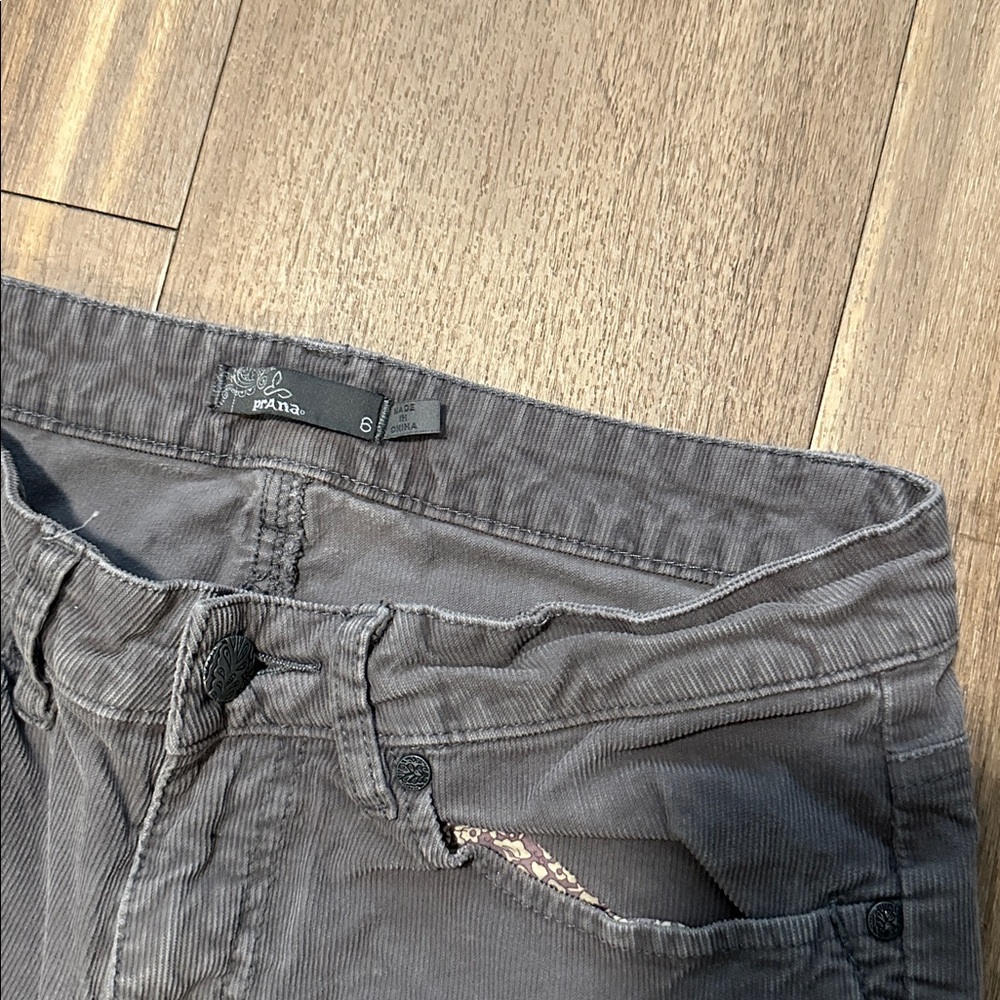 Prana Women Corduroy Skinny Gray Pants, Size 4 - Picture 4 of 5